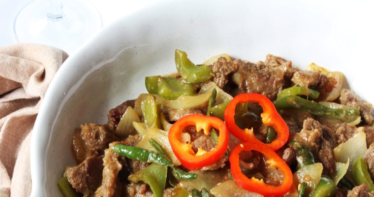 Chili Beef (Desi Chinese)